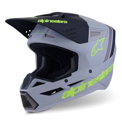 PŘILBA S-M3 RADIUM, ALPINESTARS (ŠEDÁ MAT/ŽLUTÁ FLUO/ČERNÁ) 2026