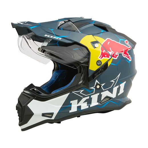 MOTO HELMA KINI RED BULL ADV 1.0 MODRÁ/BÍLÁ