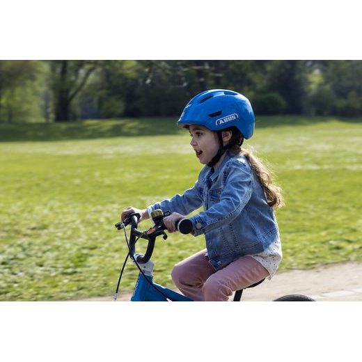 CYKLO PŘILBA SMILEY 3.0 SHINY BLUE, ABUS,DĚTSKÁ (MODRÁ)
