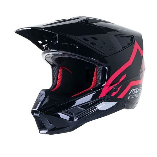 PŘILBA ALPINESTARS S-M5 COMPASS 2023 (ČERNÁ/RŮŽOVÁ)