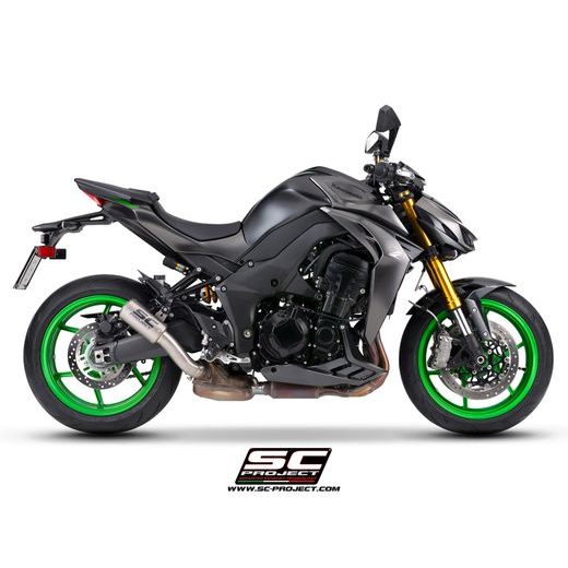 SC PROJECT KAWASAKI Z1100-SE 2026 TITANOVÝ VÝFUK CR-T S MŘÍŽKOU PROTI KAMENŮM