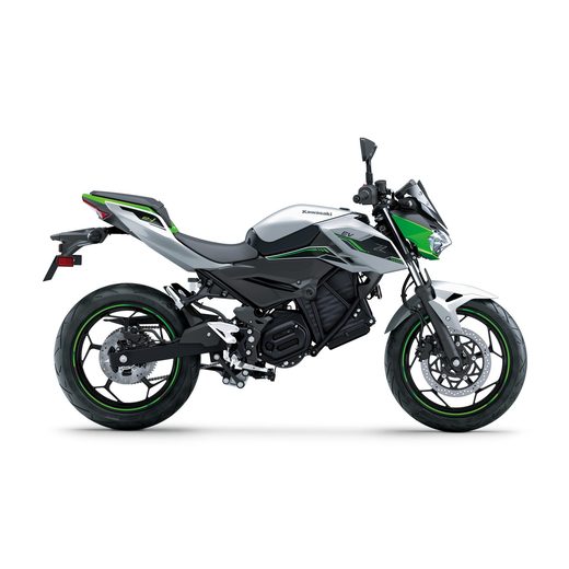 KAWASAKI Z E-1 METALLIC BRIGHT SILVER / METALLIC MATTE LIME GREEN / EBONY