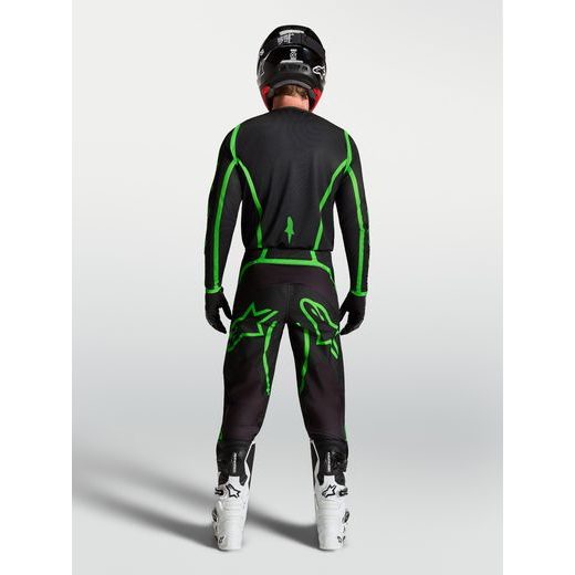 KALHOTY FLUID APEX V2, ALPINESTARS (ČERNÁ/ZELENÁ FLUO) 2027