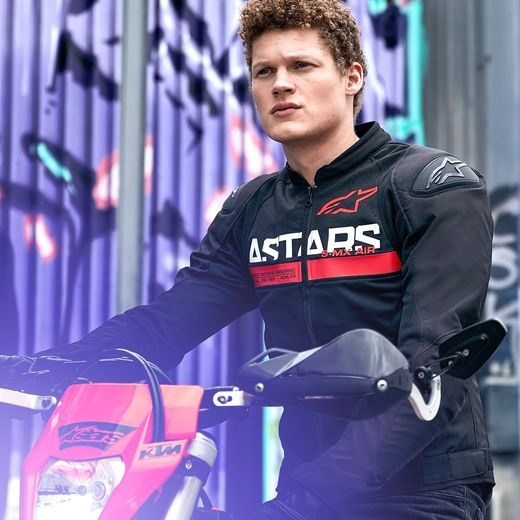 BUNDA SMX AIR, ALPINESTARS (ČERNÁ/ČERVENÁ FLUO) 2024