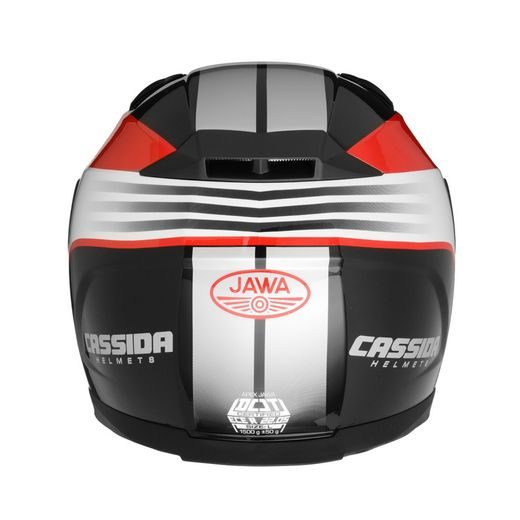 PŘILBA CASSIDA APEX JAWA (ČERVENÁ/ČERNÁ/ŠEDÁ, BALENÍ VČ. PINLOCK FOLIE)