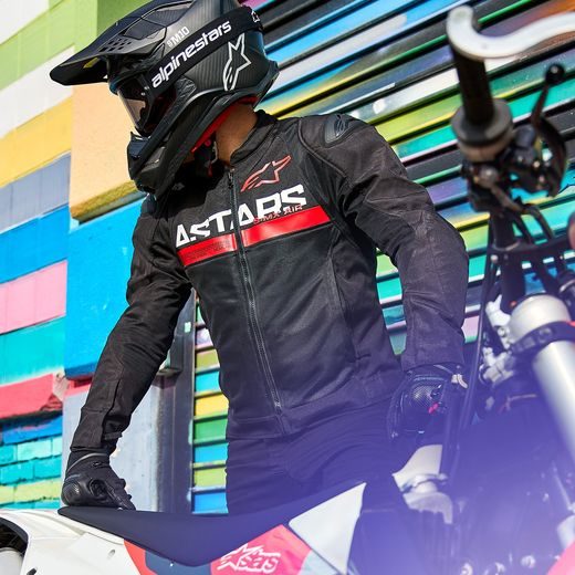BUNDA SMX AIR, ALPINESTARS (ČERNÁ/ČERVENÁ FLUO) 2024