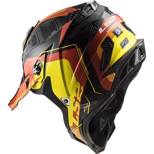LS2 MX700 SUBVERTER ARCHED BLACK YELLOW RED