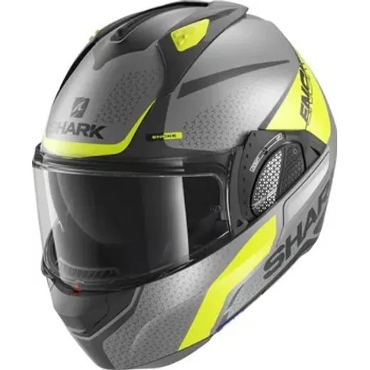SHARK PŘEKLOPNÁ MOTO PŘILBA EVO-GT ENCKE ANTHRACITE/YELLOW/BLACK
