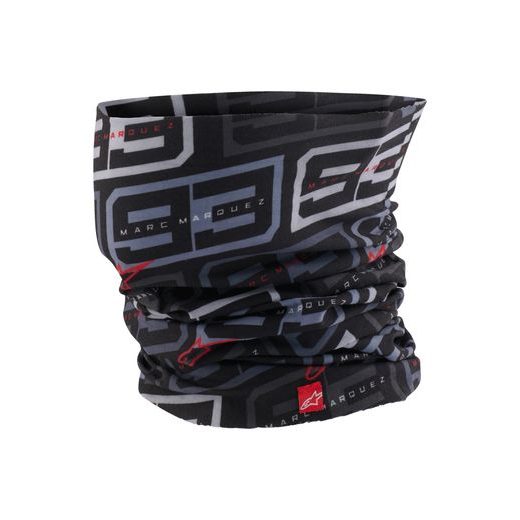 NÁKRČNÍK MM93 KOLEKCE, ALPINESTARS (ČERNÁ/BÍLÁ/ŠEDÁ/ČERVENÁ) 2025