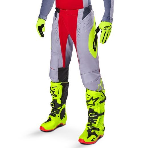 KALHOTY TECHSTAR MELT, ALPINESTARS (ČERVENÁ/ŠEDÁ) 2025