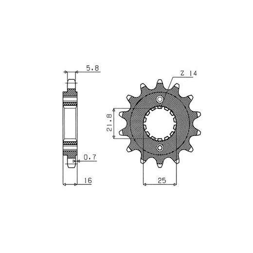 ŘETĚZOVÉ KOLEČKO PRO SEKUNDÁRNÍ ŘETĚZY TYPU 520, SUNSTAR (15 ZUBŮ)
