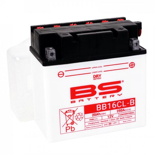 KONVENČNÍ MOTOCYKLOVÁ BATERIE BS-BATTERY BB16CL-B VČETNĚ BALENÍ KYSELINY