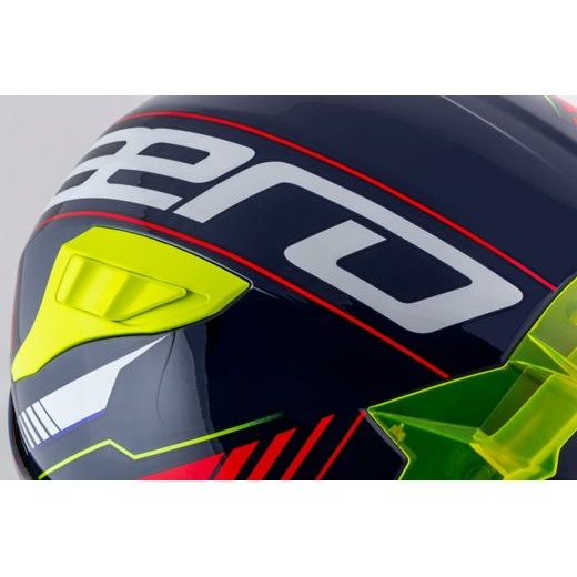 PŘILBA AERO DROME, CASSIDA (MODRÁ PERLEŤ/ŽLUTÁ/ORANŽOVÁ/ČERVENÁ/BÍLÁ)