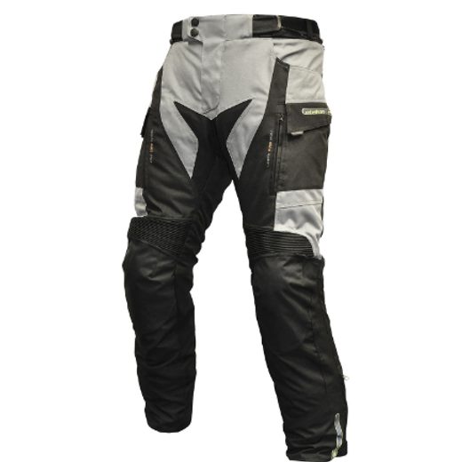 REBELHORN PÁNSKÉ TEXTILNÍ MOTO KALHOTY CUBBY III GREY/FLUO YELLOW