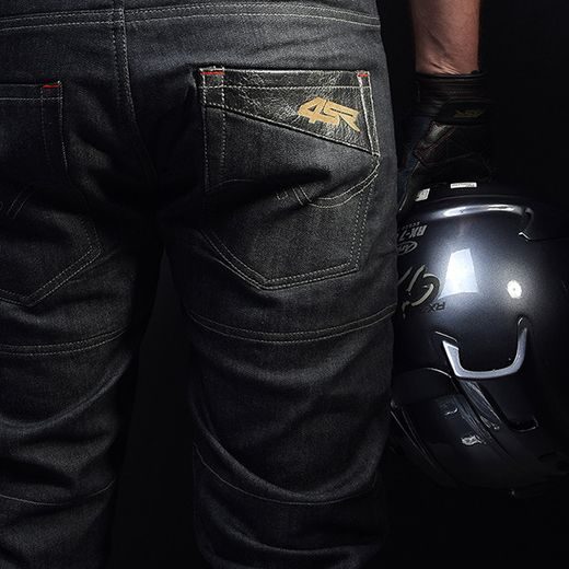 4SR PÁNSKÉ KEVLAROVÉ MOTO JEANS COOL ČERNÉ VEL 48