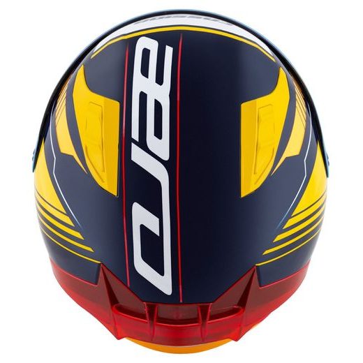 PŘILBA AERO DROME, CASSIDA (MODRÁ/ŽLUTÁ FLUO/ORANŽOVÁ/ČERVENÁ/SVĚTLE MODRÁ/BÍLÁ)