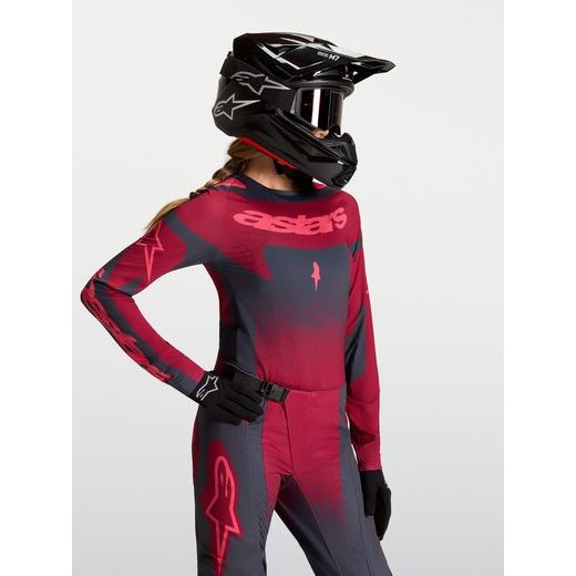 DRES STELLA TECHSTAR SWAN, ALPINESTARS, DÁMSKÉ (PURPUROVÁ/TMAVĚ ŠEDÁ/ČERVENÁ) 2027