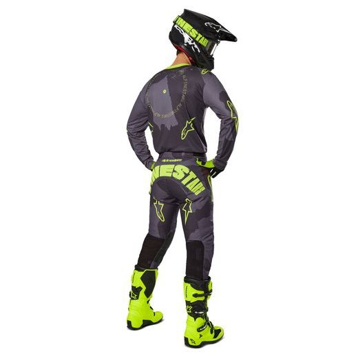KALHOTY RACER HOLLOW, ALPINESTARS (TMAVÁ CAMO/ŽLUTÁ FLUO) 2025