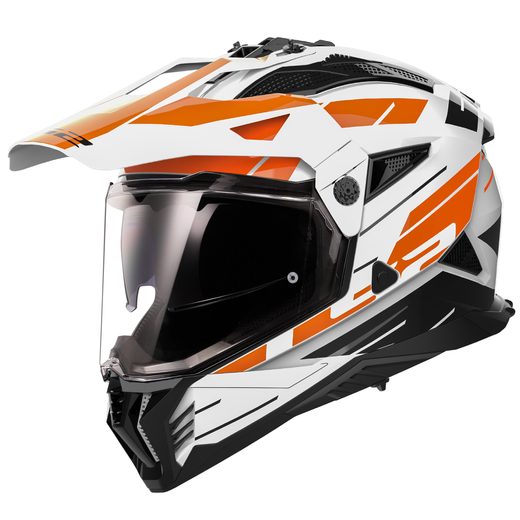 LS2 ENDURO MOTO PŘILBA MX702 PIONEER II NAMIB WHITE ORANGE