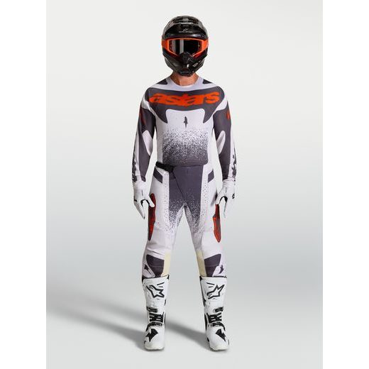 DRES TECHSTAR SWAN, ALPINESTARS (SVĚTLE ŠEDÁ/TMAVĚ ŠEDÁ/ČERVENÁ FLUO) 2027
