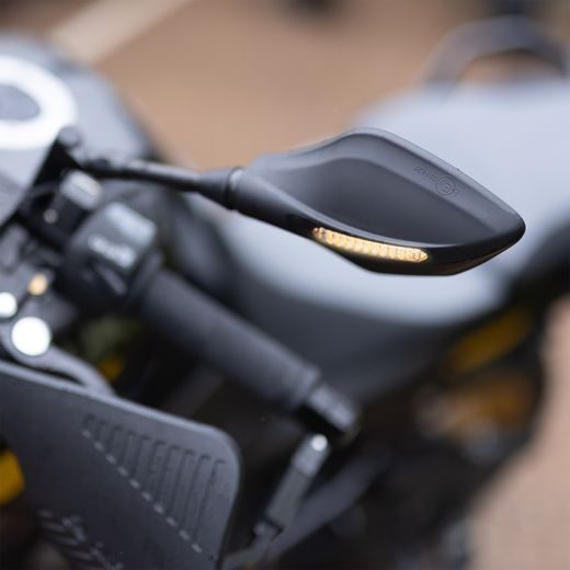 ZPĚTNÉ ZRCÁTKO S INTEGROVANÝM BLINKREM SIGNAL, OXFORD (ČERNÁ) APLIKACE P