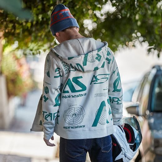 MIKINA DETERMINANT HOODIE, ALPINESTARS (BÍLÁ OFFWHITE)
