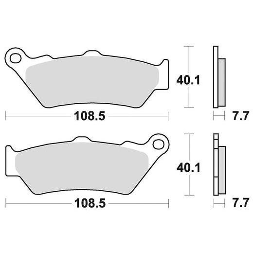 BRZDOVÉ DESTIČKY, BRAKING (SINTEROVÁ SMĚS CM55) 2 KS V BALENÍ