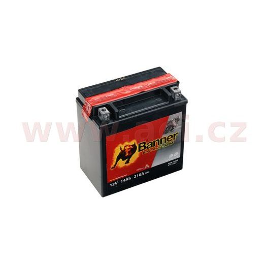 BATERIE 12V, YTX16-BS, 14AH, 210A, BANNER BIKE BULL AGM 150X87X161