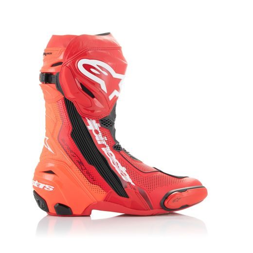 BOTY SUPERTECH R VENTED, ALPINESTARS (ČERVENÁ FLUO/ČERVENÁ) 2025