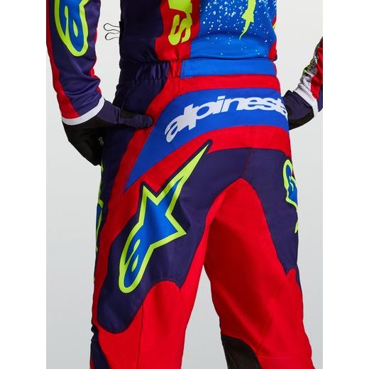 KALHOTY FLUID DRAG, ALPINESTARS (TMAVĚ MODRÁ/ČERVENÁ/ZELENÁ/BÍLÁ) 2027