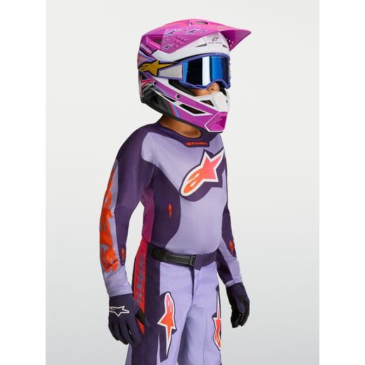 DRES RACER HUNT YOUTH, ALPINESTARS, DĚTSKÉ (SVĚTLE RŮŽOVÁ/FIALOVÁ) 2027