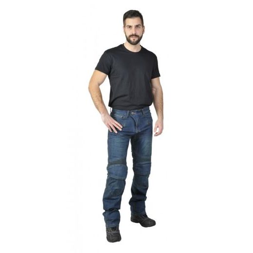MBW PÁNSKÉ KEVLAROVÉ MOTO JEANS JOE MODRÉ