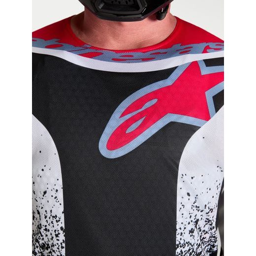 DRES FLUID DRAG, ALPINESTARS (ČERNÁ/BÍLÁ/SVĚTLE MODRÁ/ČERVENÁ FLUO) 2027