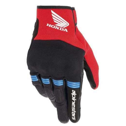 RUKAVICE COPPER HONDA KOLEKCE, ALPINESTARS (ČERNÁ/ČERVENÁ/MODRÁ)