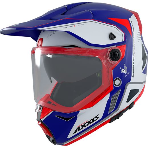 AXXIS ENDURO MOTO PŘILBA WOLF DS ROADRUNNER C7 MATNÁ MODRÁ