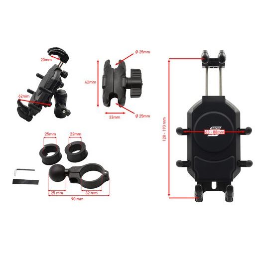 SEFIS BIND ODOLNÝ DRŽÁK TELEFONU S ANTIOTŘESOVÝM ADAPTÉREM