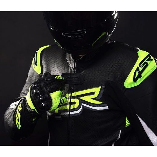 4SR PÁNSKÉ KOŽENÉ MOTO RUKAVICE SPORT CUP PLUS YELLOW