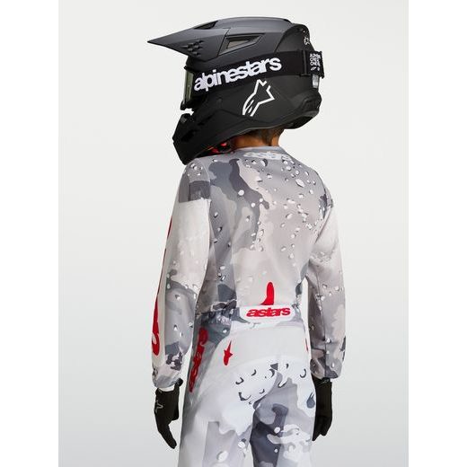 DRES FLUID LONE YOUTH, ALPINESTARS, DĚTSKÉ (ŠEDÁ CAMO/BÍLÁ/ČERVENÁ) 2027