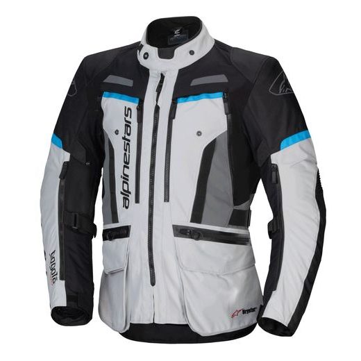 BUNDA BOGOTA PRO DRYSTAR, ALPINESTARS (ŠEDÁ/ČERNÁ/MODRÁ) 2025