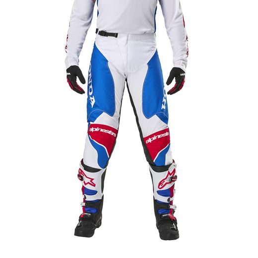 ALPINESTARS KALHOTY RACER ICONIC HONDA KOLEKCE (BÍLÁ/MODRÁ/ČERVENÁ/ČERNÁ) 2024