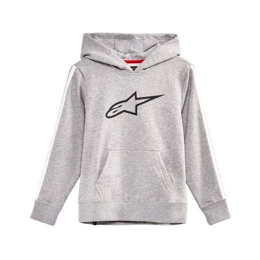 ALPINESTARS DĚTSKÁ MIKINA KIDS RACEY HOODIE (ŠEDÁ/ČERVENÁ)