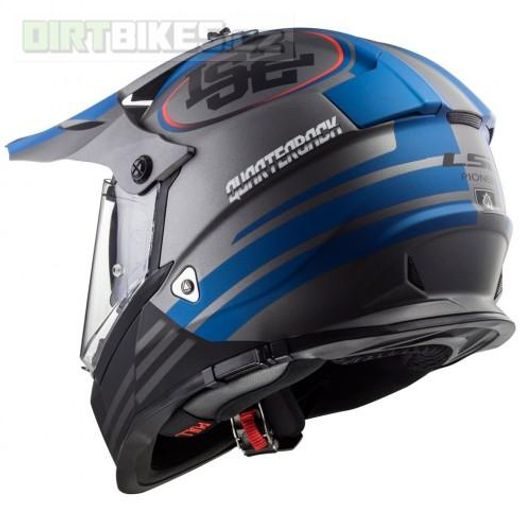 LS2 ENDURO MOTO PŘILBA MX436 PIONEER GRAFIKA QUARTERBACK MODRÁ