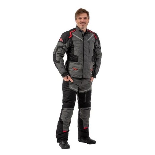 BUNDA MBW ADVENTURE PRO ŠEDO ČERNO ČERVENÁ