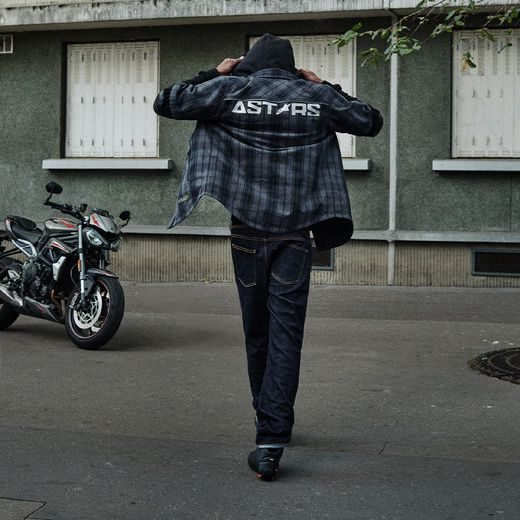 KOŠILE MO.ST.EQ TARTAN, ALPINESTARS (ŠEDÁ/ČERNÁ) 2024