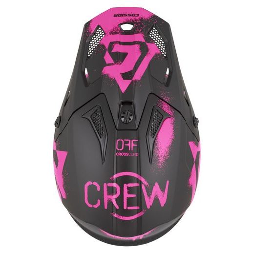 PŘILBA CROSS CUP 2 CREW, CASSIDA (ČERNÁ MATNÁ/RŮŽOVÁ FLUO) 2026