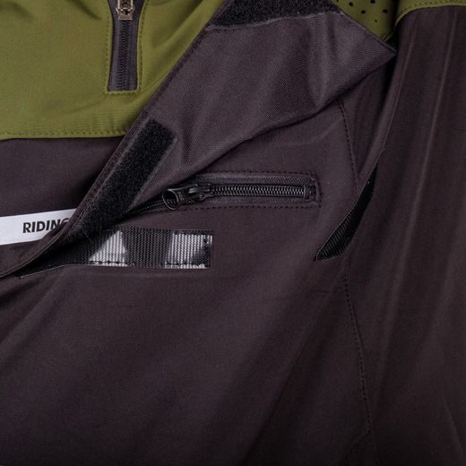 W-TEC PÁNSKÁ SOFTSHELLOVÁ MOTO BUNDA ANNORACK - KHAKI-ČERNÁ