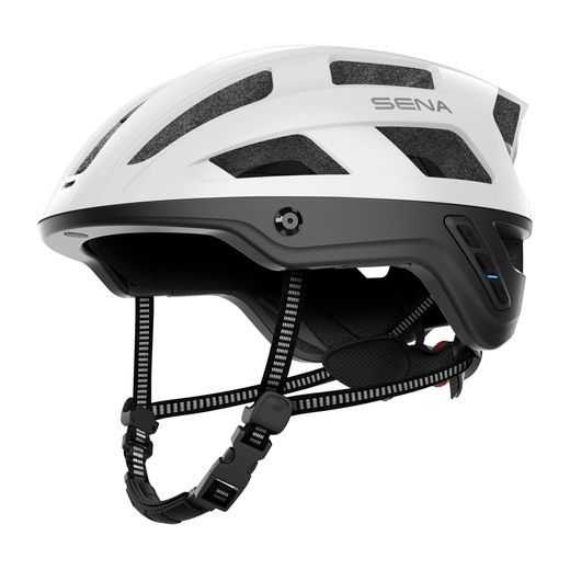 CYKLO PŘILBA S HEADSETEM M1 EVO, SENA (MATNÁ BÍLÁ)