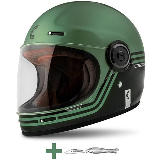 PŘILBA CASSIDA FIBRE SUPER HOOLIGAN (ČERNÁ/METALICKÁ ZELENÁ/ŠEDÁ)