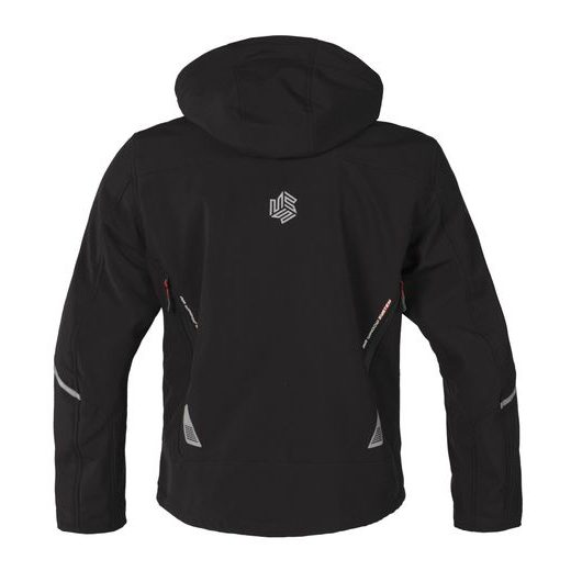 MBW PÁNSKÁ SOFTSHELL MOTO BUNDA S KAPUCÍ DENVER ČERNÁ
