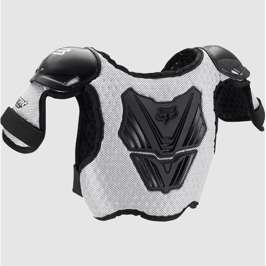 FOX DĚTSKÝ CHRÁNIČ HRUDI PEEWEE TITAN ROOST DEFLECTOR BLACK/SILVER *